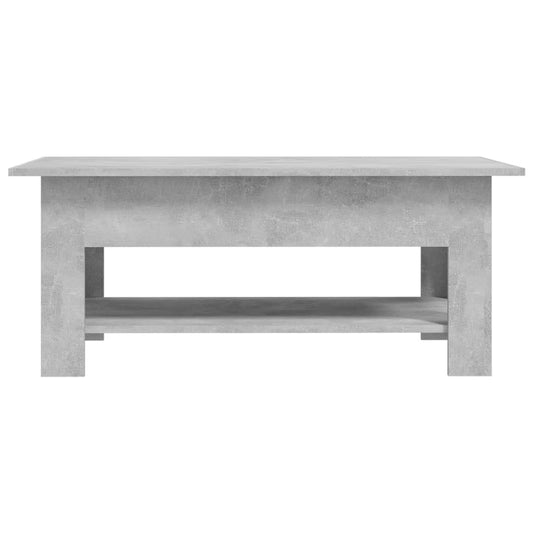 HKH Mesa de centro gris cemento en madera manufacturada