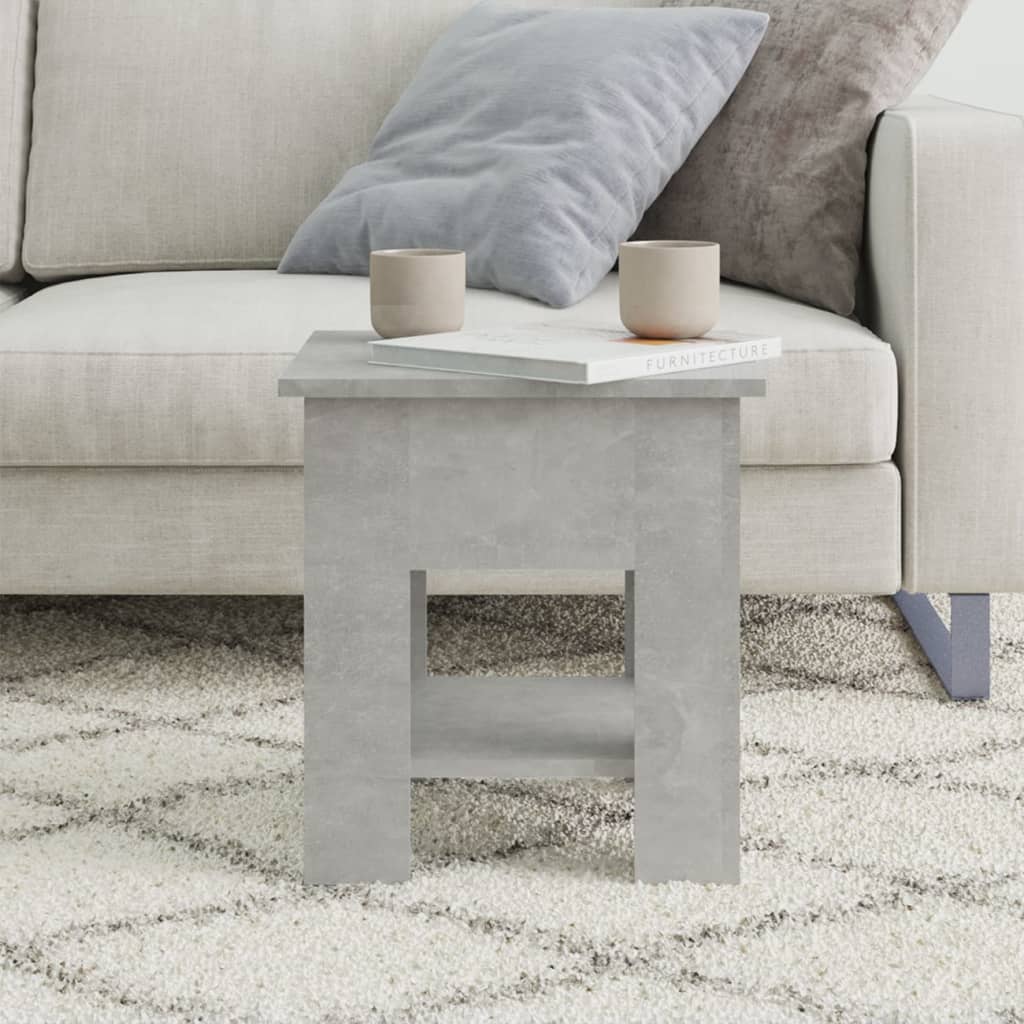 HKH Mesa de centro gris cemento en madera manufacturada