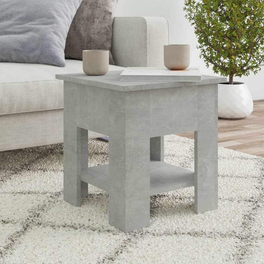 HKH Mesa de centro gris cemento en madera manufacturada