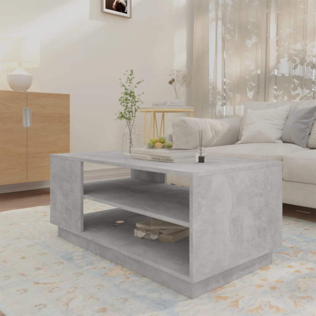 HKH Mesa de Centro Aglomerado Cemento - Gris