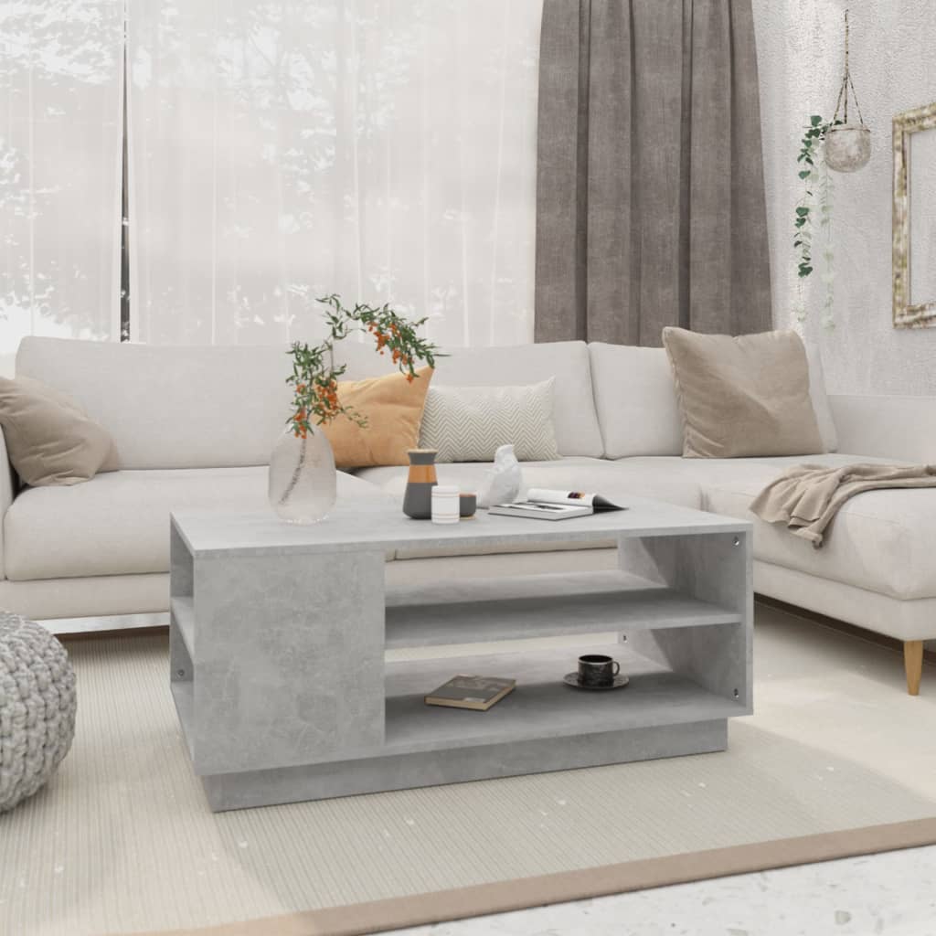 HKH Mesa de Centro Aglomerado Cemento - Gris