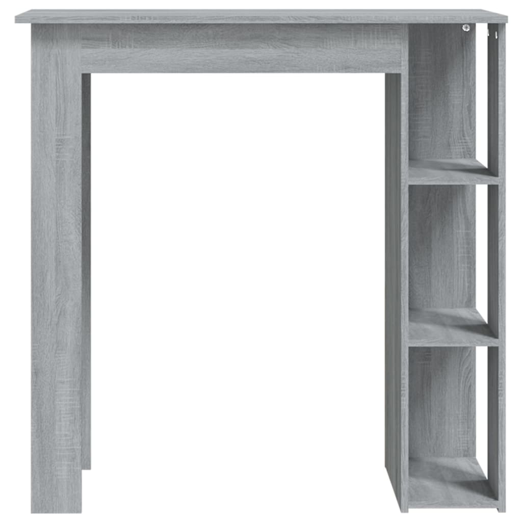 Mesa de bar HKH con estantes de aglomerado gris Sonoma
