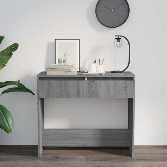 Mesa auxiliar gris de madera manufacturada HKH