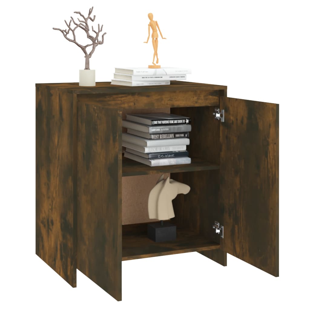 HKH Aparador de Madera Procesada 70 X 41 X 75 Cm - Roble Ahumado