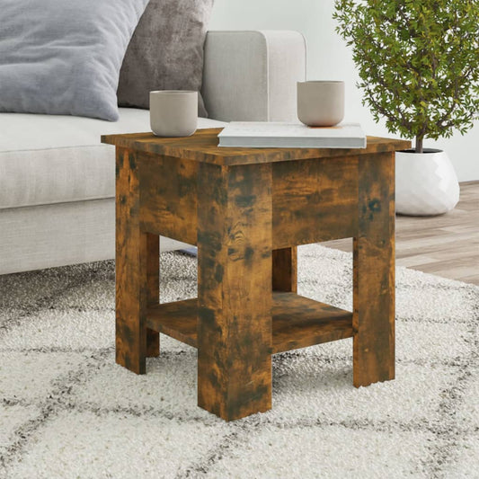 Mesa de centro HKH, color roble ahumado, de madera manufacturada