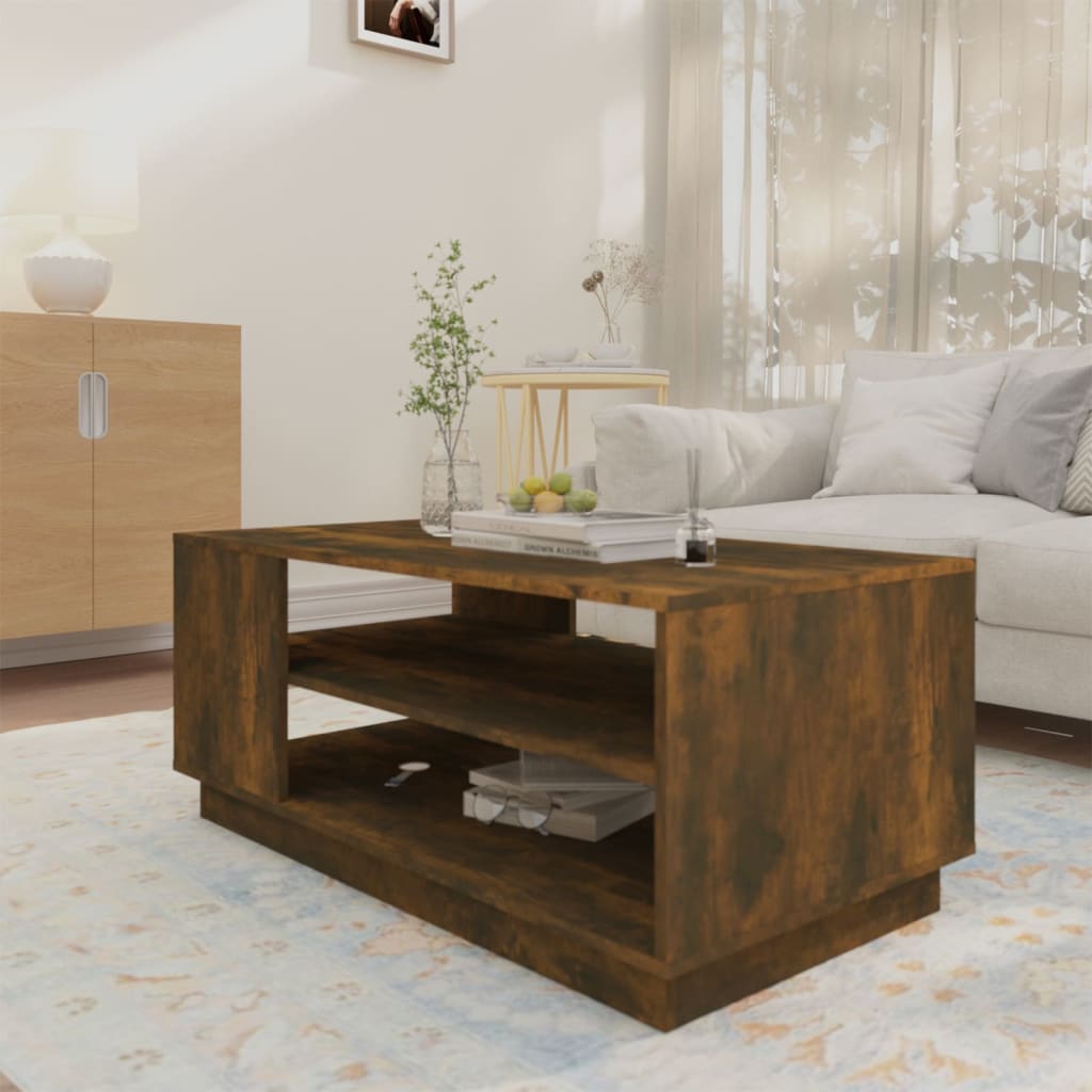 Mesa de centro HKH en derivados de madera Roble Ahumado