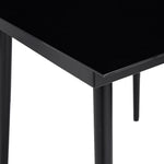 HKH Mesa de Jantar para Jardim Aço e Vidro - Preto