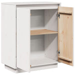 HKH Aparador Clássico em Pinho Maciço 60 X 34 X 75 Cm - Branco