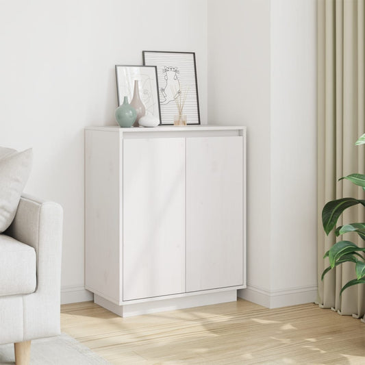 HKH Aparador Clássico em Pinho Maciço 60 X 34 X 75 Cm - Branco