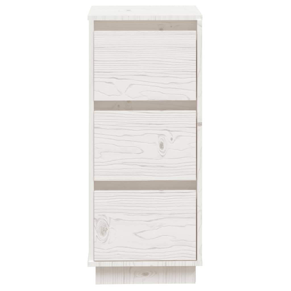 HKH Aparadores 2 Peças Clássico em Pinho Maciço 32 X 34 X 75 Cm - Branco