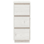 HKH Aparadores 2 Peças Clássico em Pinho Maciço 32 X 34 X 75 Cm - Branco