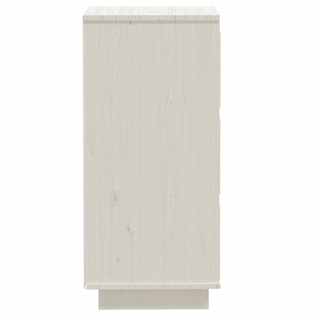HKH Aparadores 2 Peças Clássico em Pinho Maciço 32 X 34 X 75 Cm - Branco