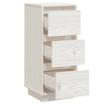 HKH Aparadores 2 Peças Clássico em Pinho Maciço 32 X 34 X 75 Cm - Branco