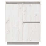 Aparador de Madera Maciza de Pino HKH 60 x 34 x 75 cm - Blanco