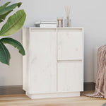 Aparador de Madera Maciza de Pino HKH 60 x 34 x 75 cm - Blanco