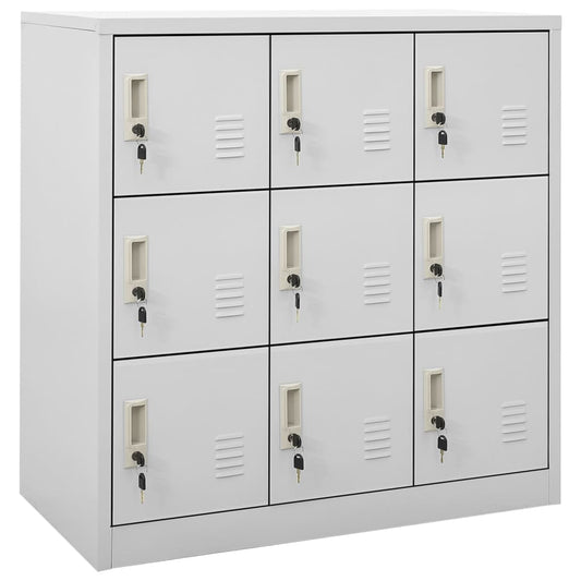 HKH Cacifos 2 Peças em Aço - Claro - 90x45x92,5 Cm - Cinzento