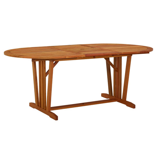 HKH Mesa de Jardín 200x100x75 Cm Madera de Eucalipto Maciza - Marrón