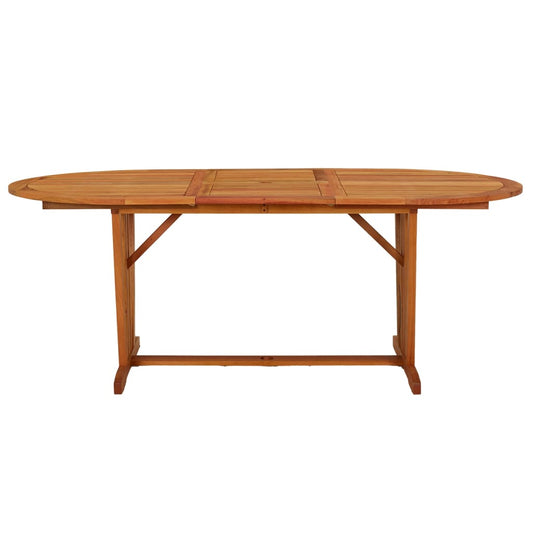 HKH Mesa de Jardín 200x100x75 Cm Madera de Eucalipto Maciza - Marrón