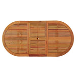 HKH Mesa de Jardim 200x100x75 Cm Madeira de Eucalipto Maciça - Marrom