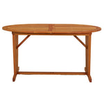 HKH Mesa de Jardim 200x100x75 Cm Madeira de Eucalipto Maciça - Marrom