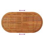 HKH Mesa de Jardim 200x100x75 Cm Madeira de Eucalipto Maciça - Marrom