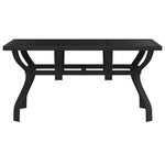 HKH Mesa de Jardim Aço e Vidro - Preto