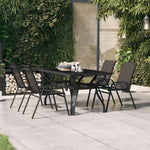 HKH Mesa de Jardim Aço e Vidro - Preto