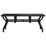 HKH Mesa de Jardim Aço e Vidro - Preto