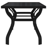 HKH Mesa de Jardim Aço e Vidro - Preto