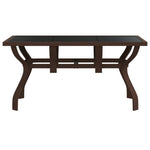 HKH Mesa de Jardim Aço e Vidro Castanho/preto - Marrom