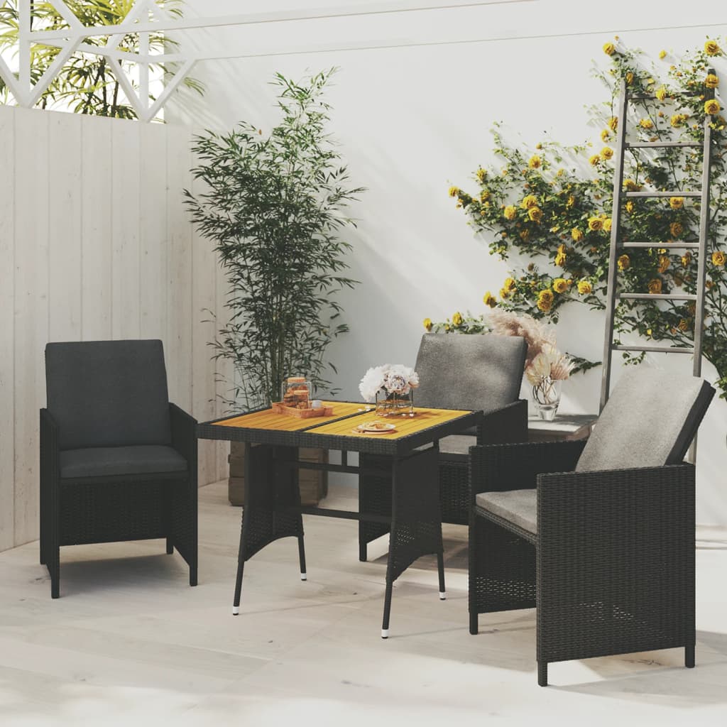 HKH Mesa de Jardim Vime Pe e Acácia Maciça - Preto