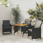 HKH Mesa de Jardim Vime Pe e Acácia Maciça - Preto