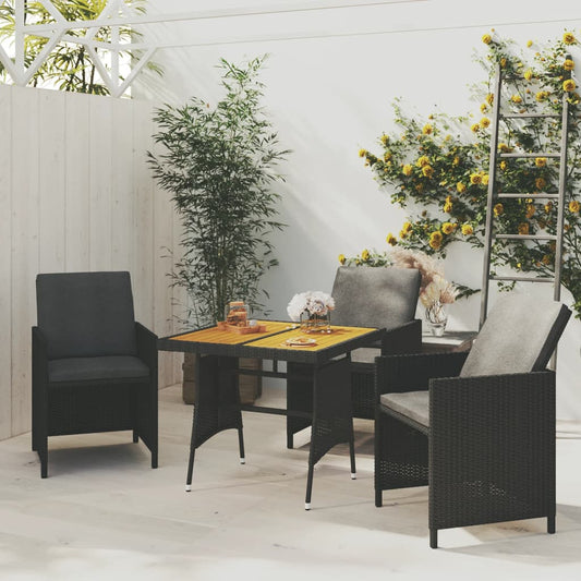 HKH Mesa de Jardim Vime Pe e Acácia Maciça - Preto
