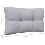 HKH 4 Pcs Conjunto Lounge de Jardim C/ Almofadões Cinzentos Pinho - Cinzeto
