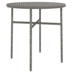 HKH 3 Pcs Conjunto de Jantar para Jardim Vime Pe - Cinzento