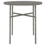 HKH 3 Pcs Conjunto de Jantar para Jardim Vime Pe - Cinzento