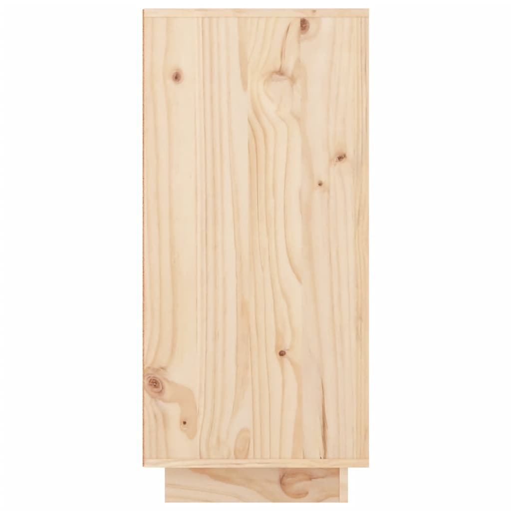 HKH Aparador Rústico em Madeira de Pinho Maciça (Não Tratada) com 2 Portas e 3 Gavetas 111 X 34 X 75 Cm