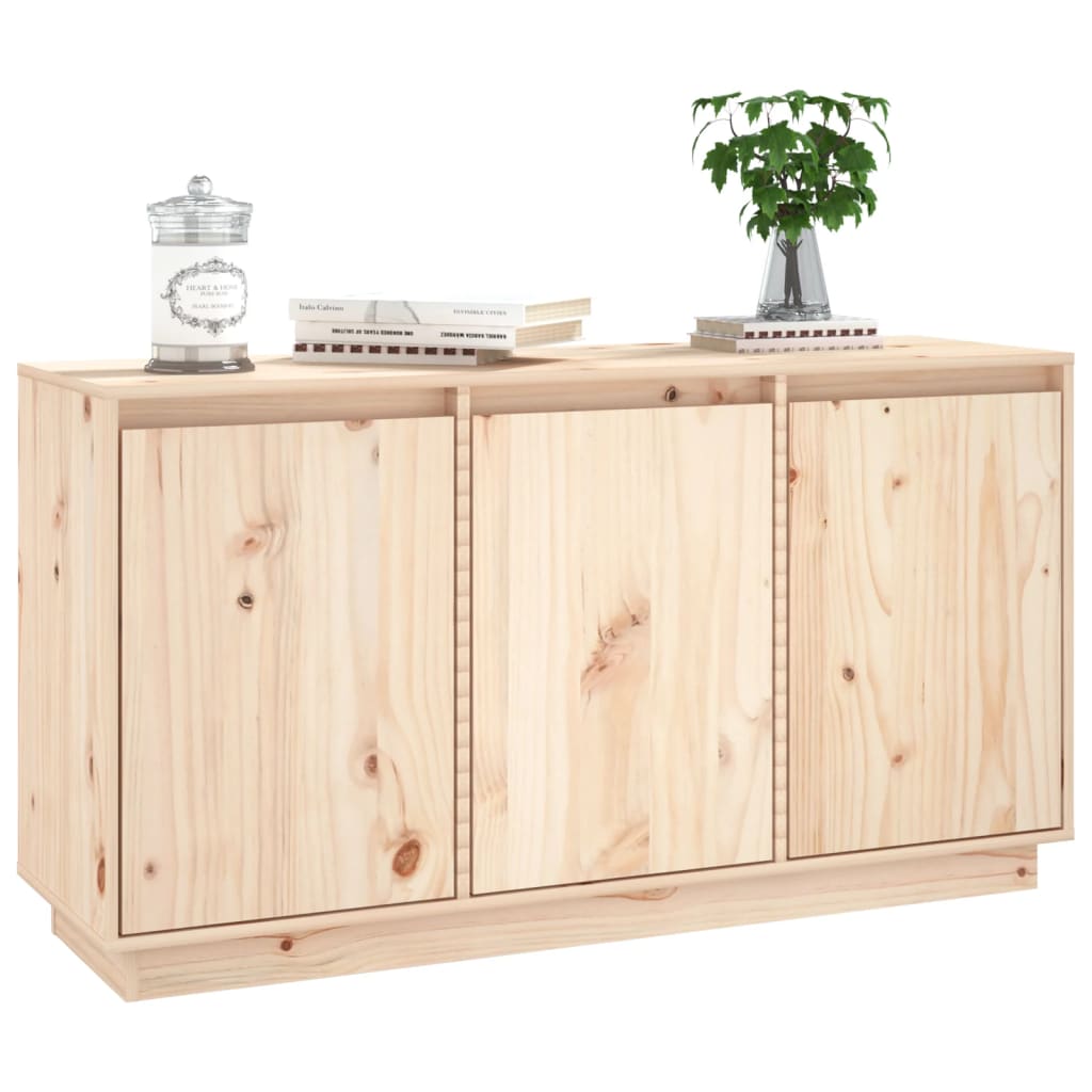 Aparador moderno HKH de madera maciza de pino sin tratar 111 x 34 x 60 cm
