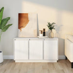 HKH Aparador Moderno de Pino Macizo 111 x 34 x 60 cm - Blanco