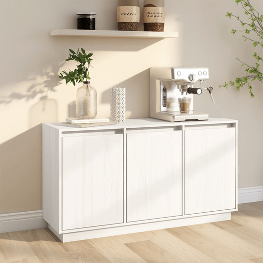 HKH Aparador Moderno em Pinho Maciço 111 X 34 X 60 Cm - Branco
