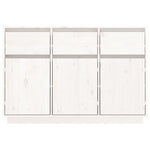HKH Aparador rústico en pino macizo 110 x 34 x 75 cm - Blanco