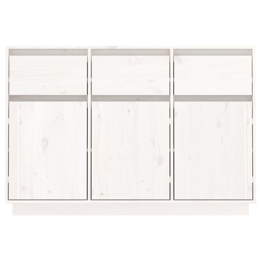 HKH Aparador Rústico em Pinho Maciço 110 X 34 X 75 Cm - Branco