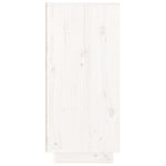 HKH Aparador rústico en pino macizo 110 x 34 x 75 cm - Blanco