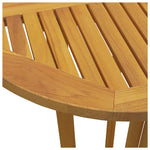 HKH Mesa de Bar Dobrável 90x65x105 Cm Madeira de Teca Maciça - Marrom