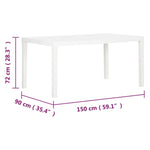 HKH Mesa de Jardim Pp - Branco