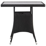 HKH Mesa de Jardim em Vime Pe - Preto