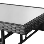 HKH Mesa de Jardim em Vime Pe - Preto