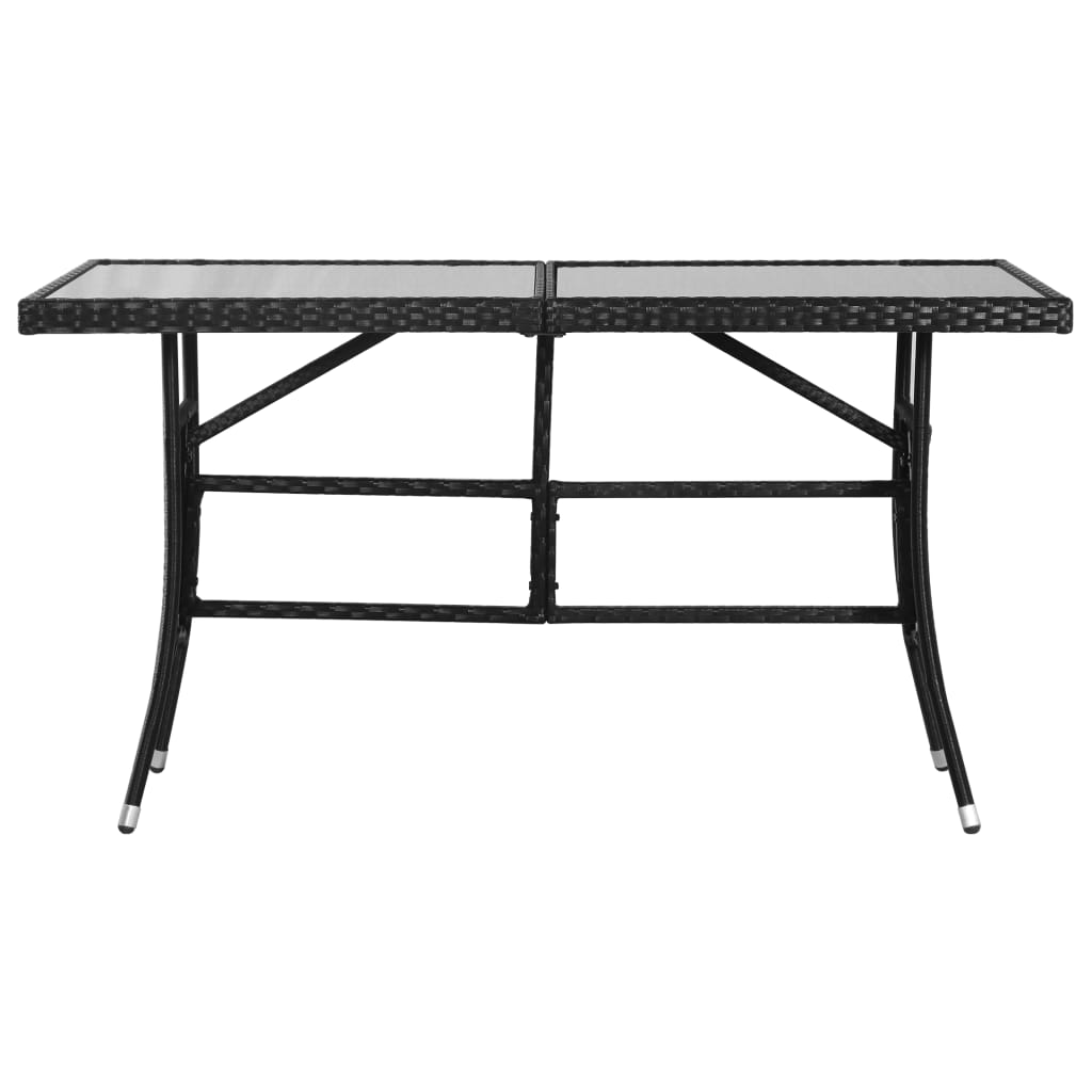 HKH Mesa de Jardim em Vime Pe - Preto