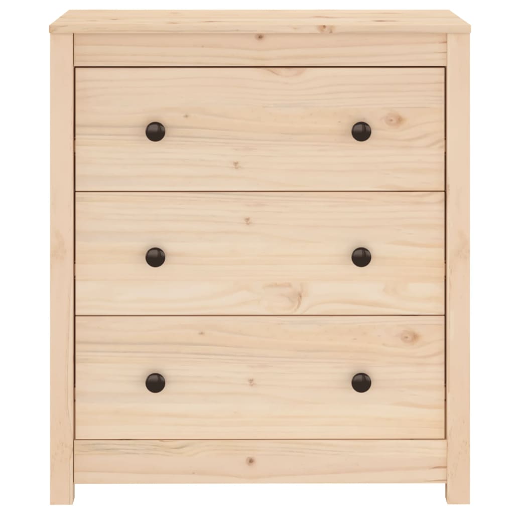 Aparador rústico HKH de madera maciza de pino (sin tratar) 70 x 35 x 80 cm