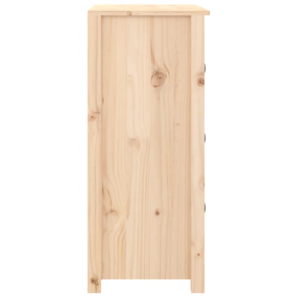 Aparador rústico HKH de madera maciza de pino (sin tratar) 70 x 35 x 80 cm